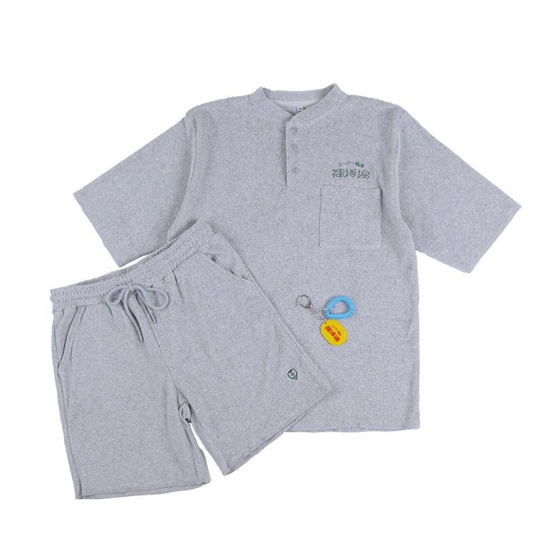 スーパー銭湯裸浮湯 館内着 上下セット（Gray）