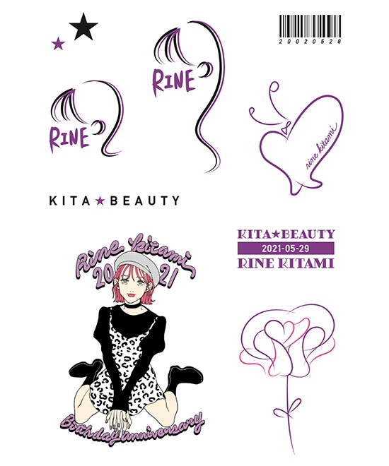 北美梨寧タトゥーシール