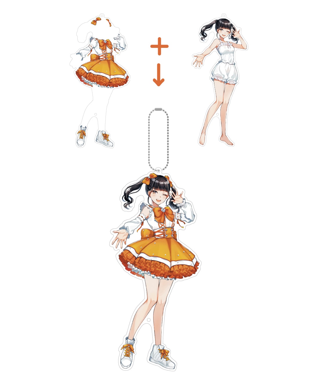 ひなの着せ替えアクリルキーホルダー