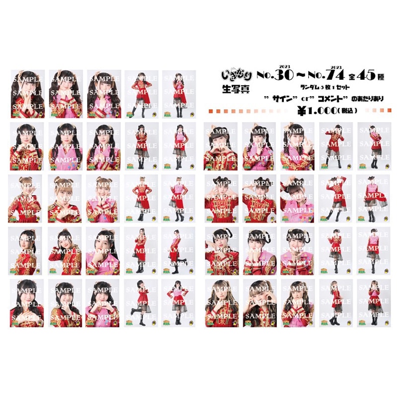 いぎなり生写真(ツアー衣装写真2023 No.30-No.74)