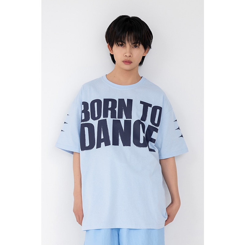 【PINK★BOOTS】BIGロゴTシャツ(ブルー)